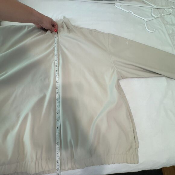 Eddie Bauer Golf Women’s Large Beige Quarter Zip Pullover Jacket Windbreaker - Picture 6 of 8